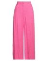 Weekend Max Mara Woman Pants Fuchsia Size 6 Linen In Pink