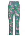 Weekend Max Mara Woman Pants Green Size 6 Cotton, Elastane In Multi
