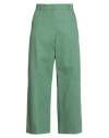 Weekend Max Mara Woman Pants Green Size 8 Cotton, Linen