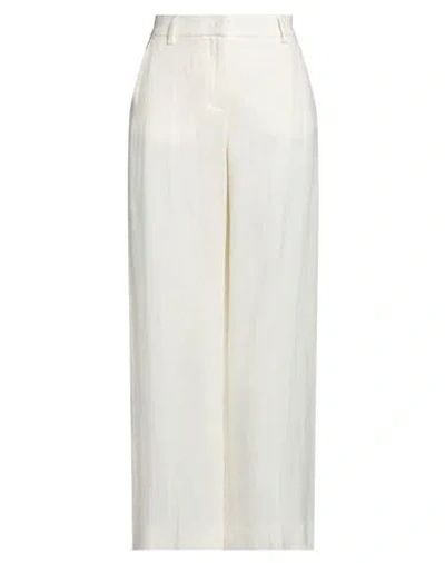 Weekend Max Mara Woman Pants Ivory Size 6 Linen In White
