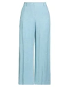 Weekend Max Mara Woman Pants Light Blue Size 14 Linen