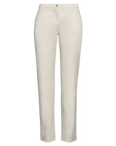 Weekend Max Mara Woman Pants Light Grey Size 16 Cotton, Elastane In Gray