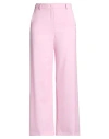 Weekend Max Mara Woman Pants Lilac Size 14 Virgin Wool In Pink