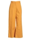 Weekend Max Mara Woman Pants Marigold Size 4 Cotton, Linen In Yellow