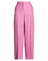 Weekend Max Mara Woman Pants Mauve Size 16 Linen In Pink