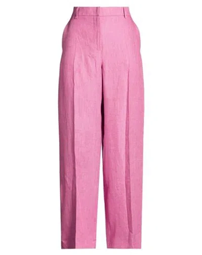 Weekend Max Mara Woman Pants Mauve Size 16 Linen In Pink