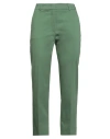 Weekend Max Mara Woman Pants Military Green Size 6 Cotton, Elastane In Green