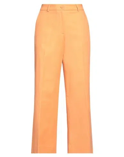 Weekend Max Mara Woman Pants Orange Size 10 Cotton, Elastane