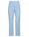 Weekend Max Mara Woman Pants Pastel Blue Size 14 Virgin Wool