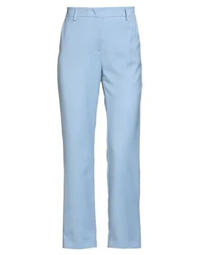 Weekend Max Mara Woman Pants Pastel Blue Size 14 Virgin Wool
