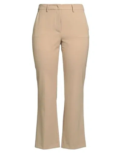 Weekend Max Mara Woman Pants Sand Size 12 Polyester, Virgin Wool, Elastane In Neutral
