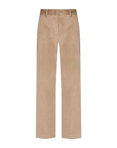 Weekend Max Mara Woman Pants Sand Size 2 Cotton In Animal Print