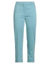 Weekend Max Mara Woman Pants Sky Blue Size 12 Cotton, Elastane