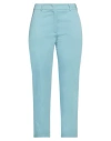 Weekend Max Mara Woman Pants Sky Blue Size 12 Cotton, Elastane
