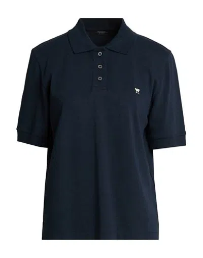 Weekend Max Mara Woman Polo Shirt Midnight Blue Size Xs Cotton, Viscose