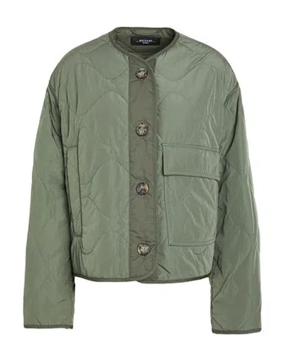 Weekend Max Mara Woman Puffer Military Green Size 12 Polyamide, Cotton