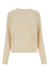 Weekend Max Mara Sand Stretch Alpaca Blend Ghiacci Sweater In Brown