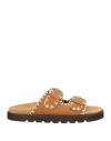 Weekend Max Mara Woman Sandals Light Brown Size 8 Leather In Neutral