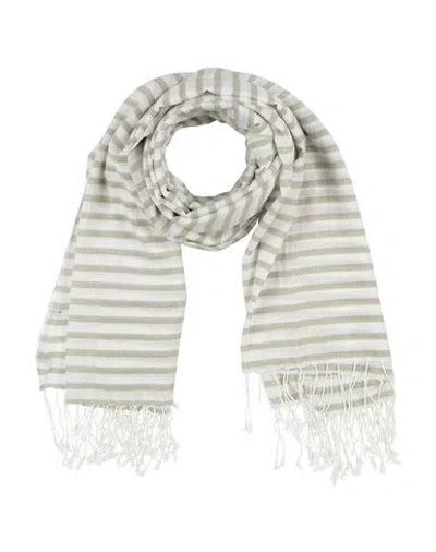 Weekend Max Mara Woman Scarf Khaki Size - Cotton In Beige