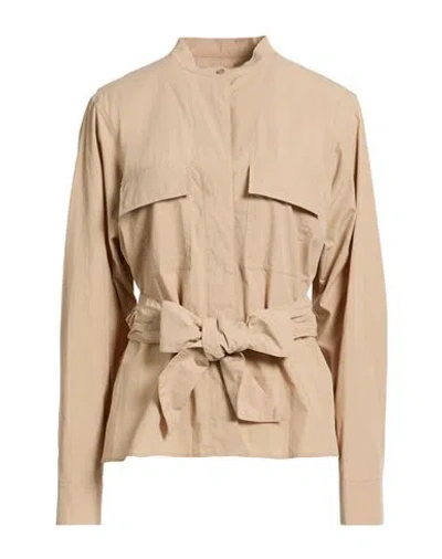 Weekend Max Mara Woman Shirt Camel Size 10 Cotton In Neutral
