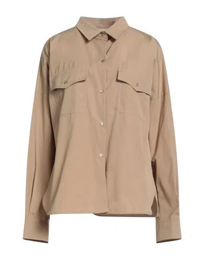 Weekend Max Mara Woman Shirt Camel Size 8 Cotton In Neutral