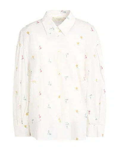 Weekend Max Mara Woman Shirt Ivory Size 12 Cotton In White