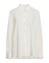 Weekend Max Mara Woman Shirt Ivory Size 14 Silk In White