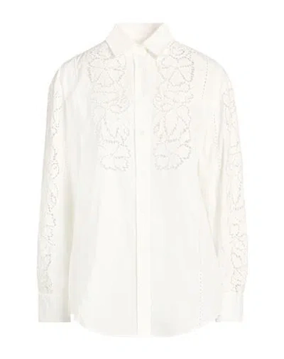 Weekend Max Mara Woman Shirt Ivory Size 6 Cotton, Polyester In White