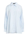 Weekend Max Mara Woman Shirt Light Blue Size 10 Cotton