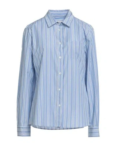 Weekend Max Mara Woman Shirt Light Blue Size 12 Cotton