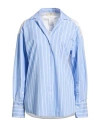 Weekend Max Mara Woman Shirt Light Blue Size 4 Cotton In Blue
