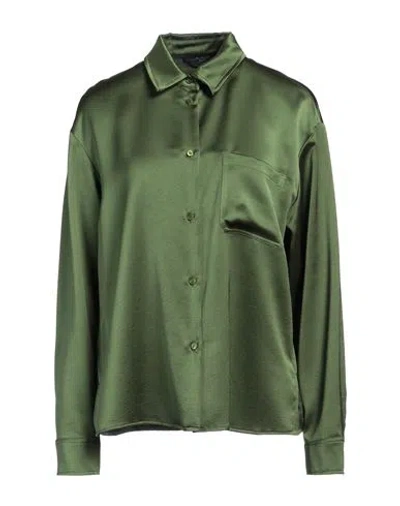Weekend Max Mara Woman Shirt Military Green Size 8 Polyester