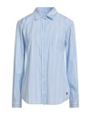 Weekend Max Mara Woman Shirt Sky Blue Size 12 Cotton In Blue