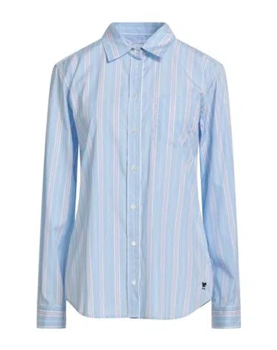 Weekend Max Mara Woman Shirt Sky Blue Size 12 Cotton