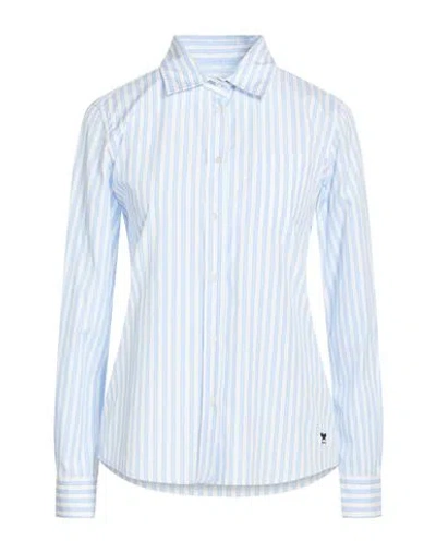 Weekend Max Mara Woman Shirt Sky Blue Size 2 Cotton In Multi