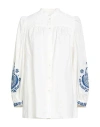 Weekend Max Mara Woman Shirt White Size 12 Linen, Viscose In White