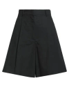 Weekend Max Mara Woman Shorts & Bermuda Shorts Black Size 8 Cotton, Linen In Black