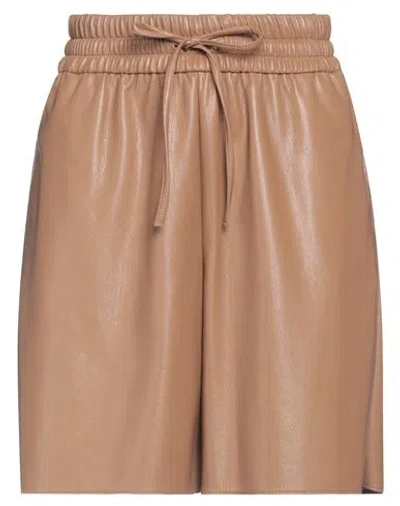 Weekend Max Mara Woman Shorts & Bermuda Shorts Camel Size 6 Polyester, Polyurethane In Yellow