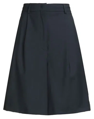 Weekend Max Mara Woman Shorts & Bermuda Shorts Midnight Blue Size 4 Virgin Wool