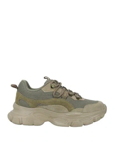 Weekend Max Mara Woman Sneakers Military Green Size 7 Leather, Textile Fibers