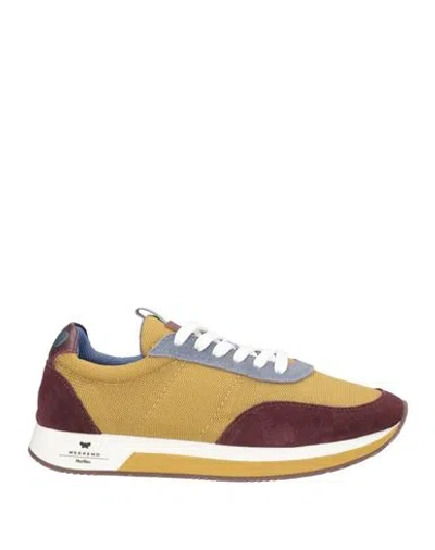 Weekend Max Mara Woman Sneakers Mustard Size 8 Leather, Textile Fibers