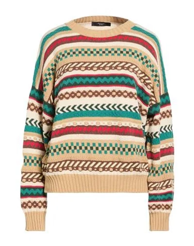 Weekend Max Mara Woman Sweater Beige Size M Cotton, Polyester In Multi