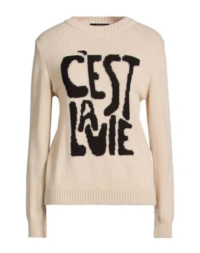 Weekend Max Mara Woman Sweater Beige Size Xl Acrylic, Alpaca Wool, Wool In Neutral