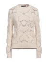 Weekend Max Mara Virgin Wool-blend Open-knit Sweater In Beige