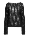 Weekend Max Mara Woman Sweater Black Size Xl Cotton, Polyamide In Black