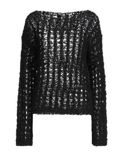 Weekend Max Mara Woman Sweater Black Size Xl Cotton, Polyamide