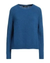 Weekend Max Mara Woman Sweater Bright Blue Size Xl Alpaca Wool, Polyamide, Cotton, Modal, Elastane In Blue