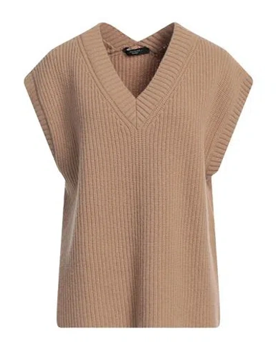Weekend Max Mara Woman Sweater Camel Size Xl Virgin Wool In Beige