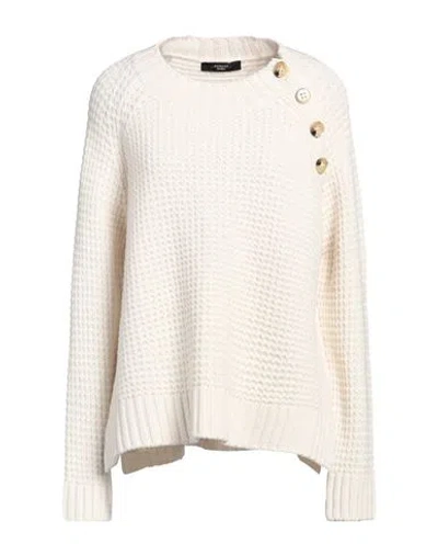 Weekend Max Mara Woman Sweater Cream Size Xl Virgin Wool In White