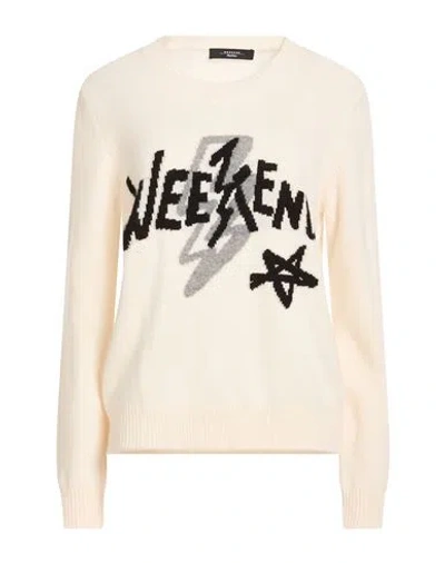Weekend Max Mara Woman Sweater Cream Size Xxl Cashmere In White